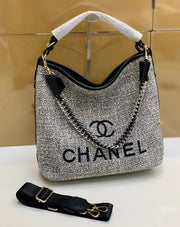 Chanel Canvas Shoulder Bag