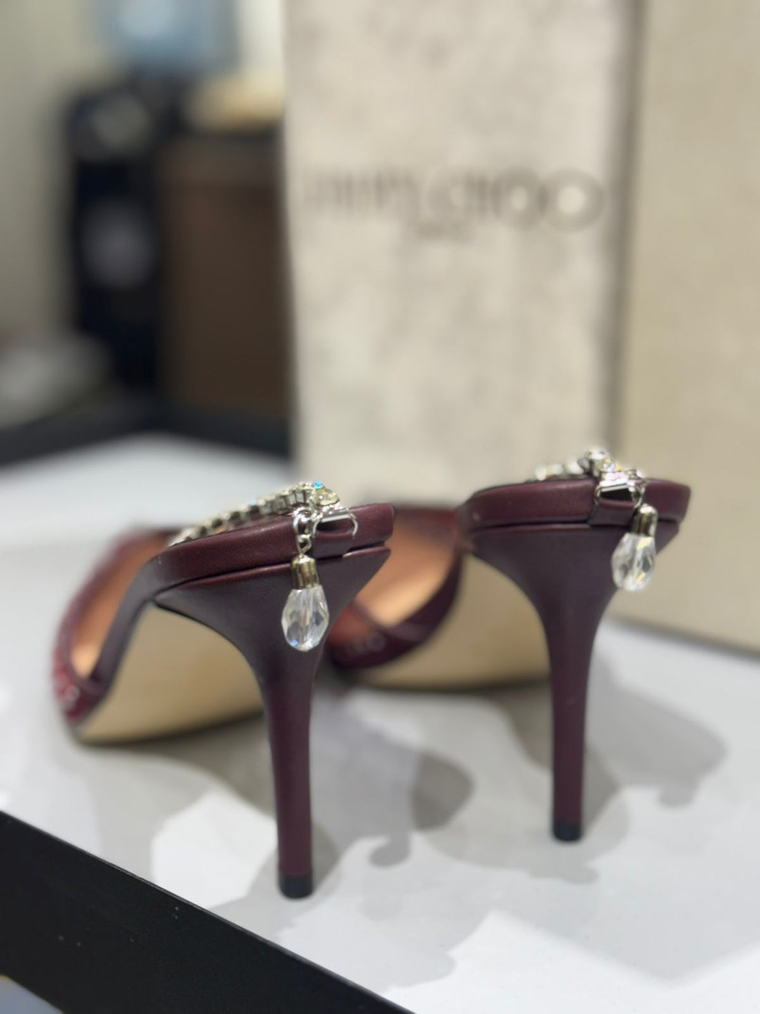 Jimmy Choo Aurelie 85 Pearl-Embellished Heel Pumps