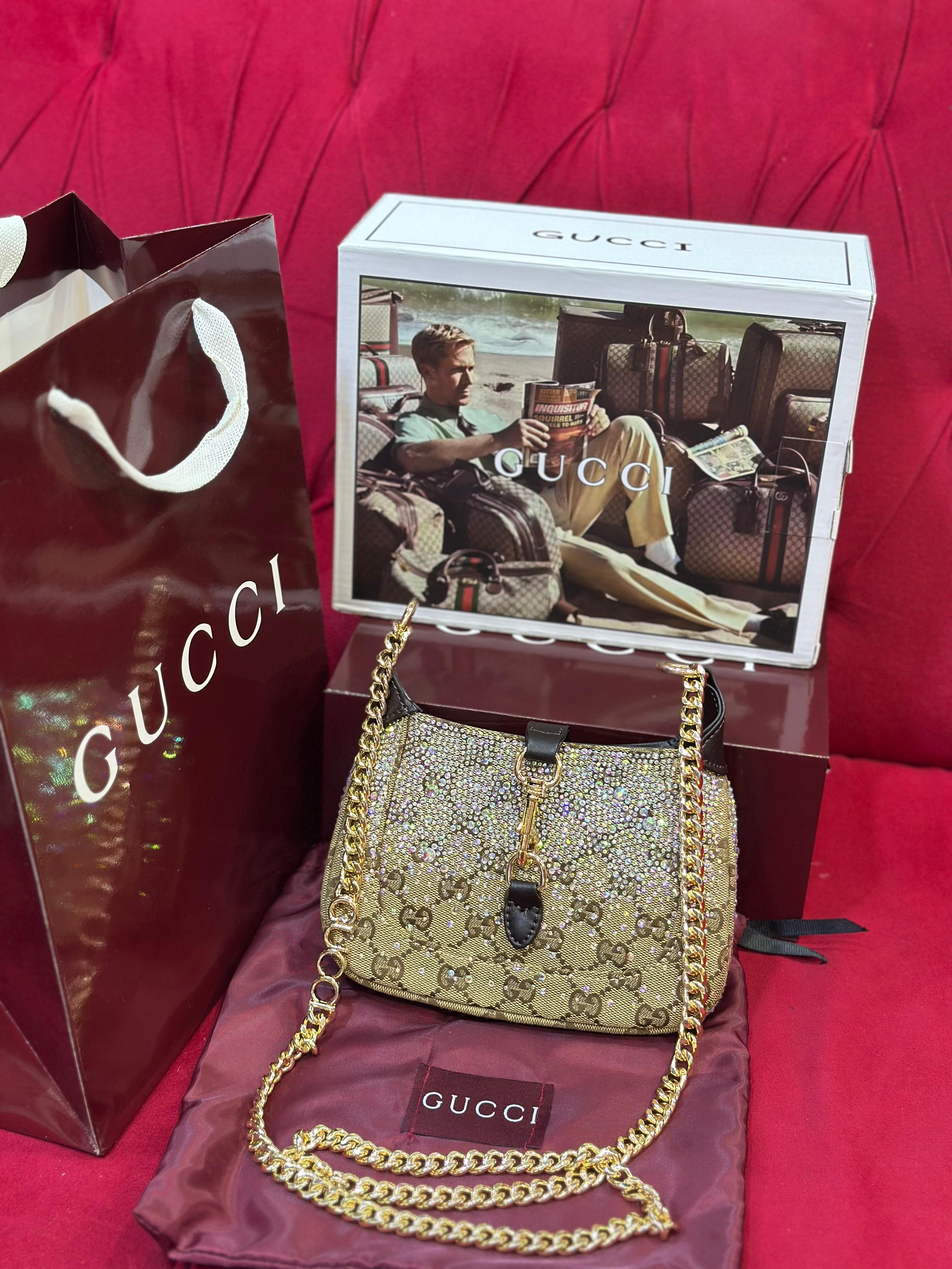 Gg Shimmer Chain Shoulder Bag