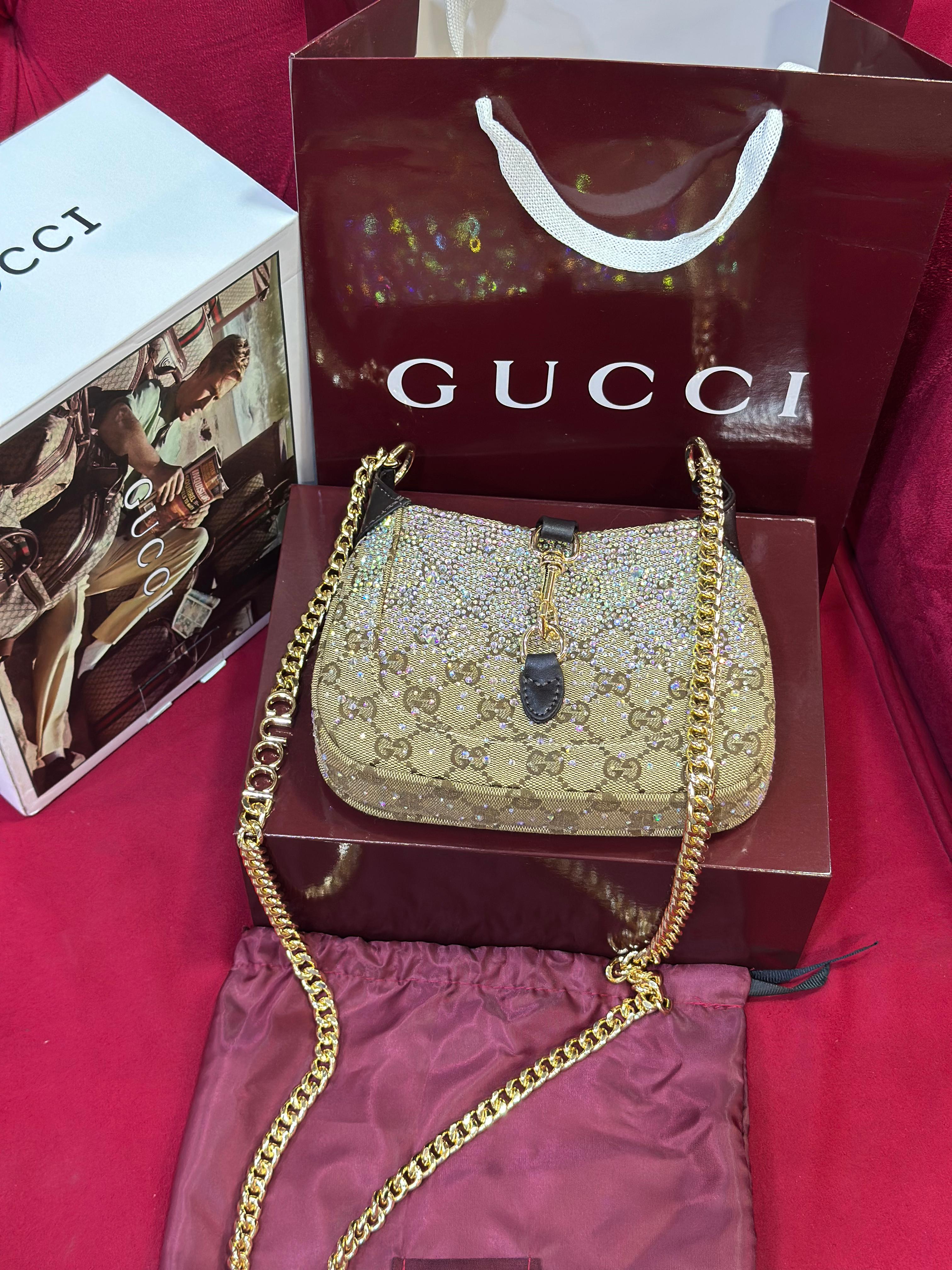 Gg Shimmer Chain Shoulder Bag