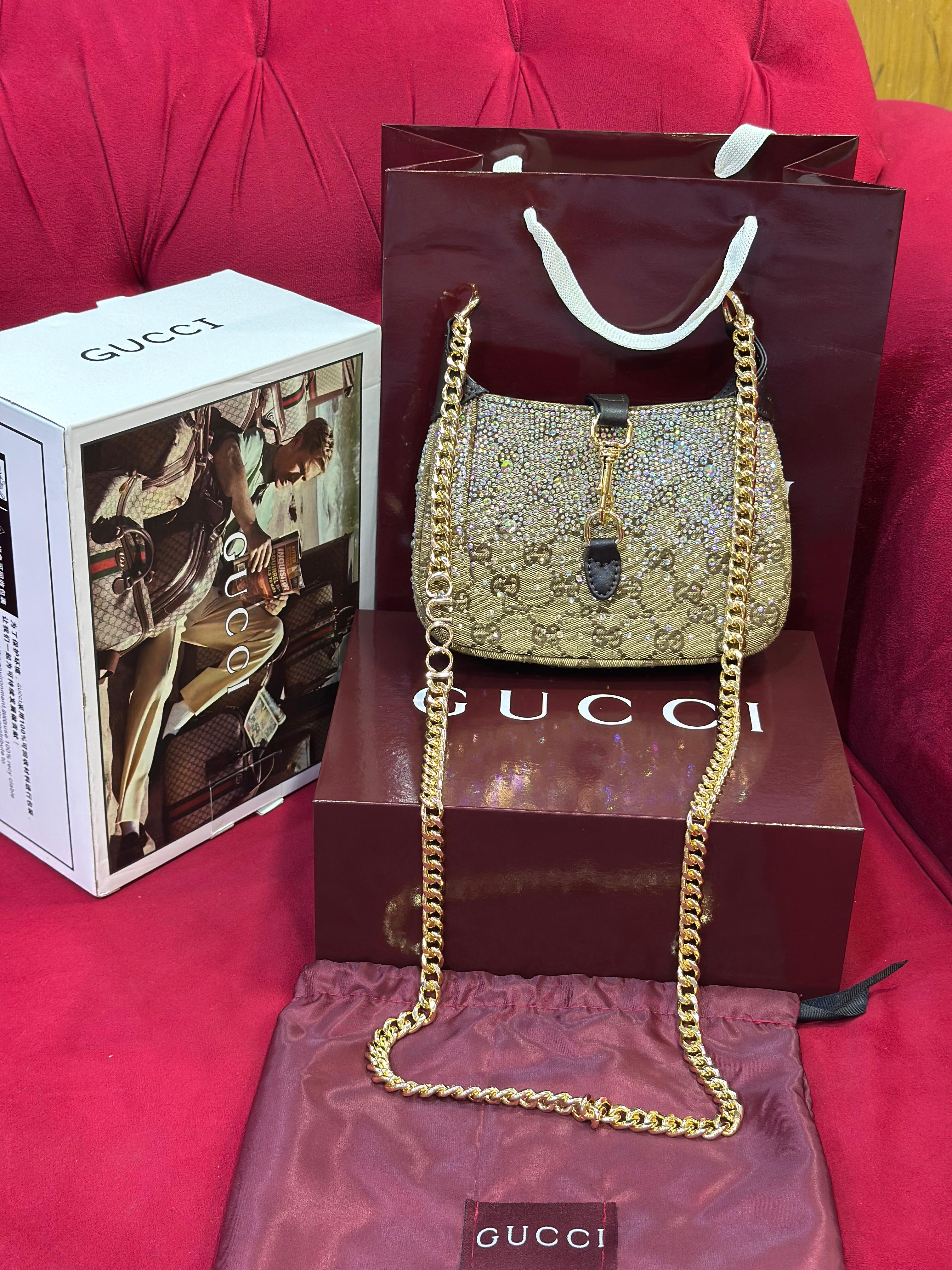 Gg Shimmer Chain Shoulder Bag