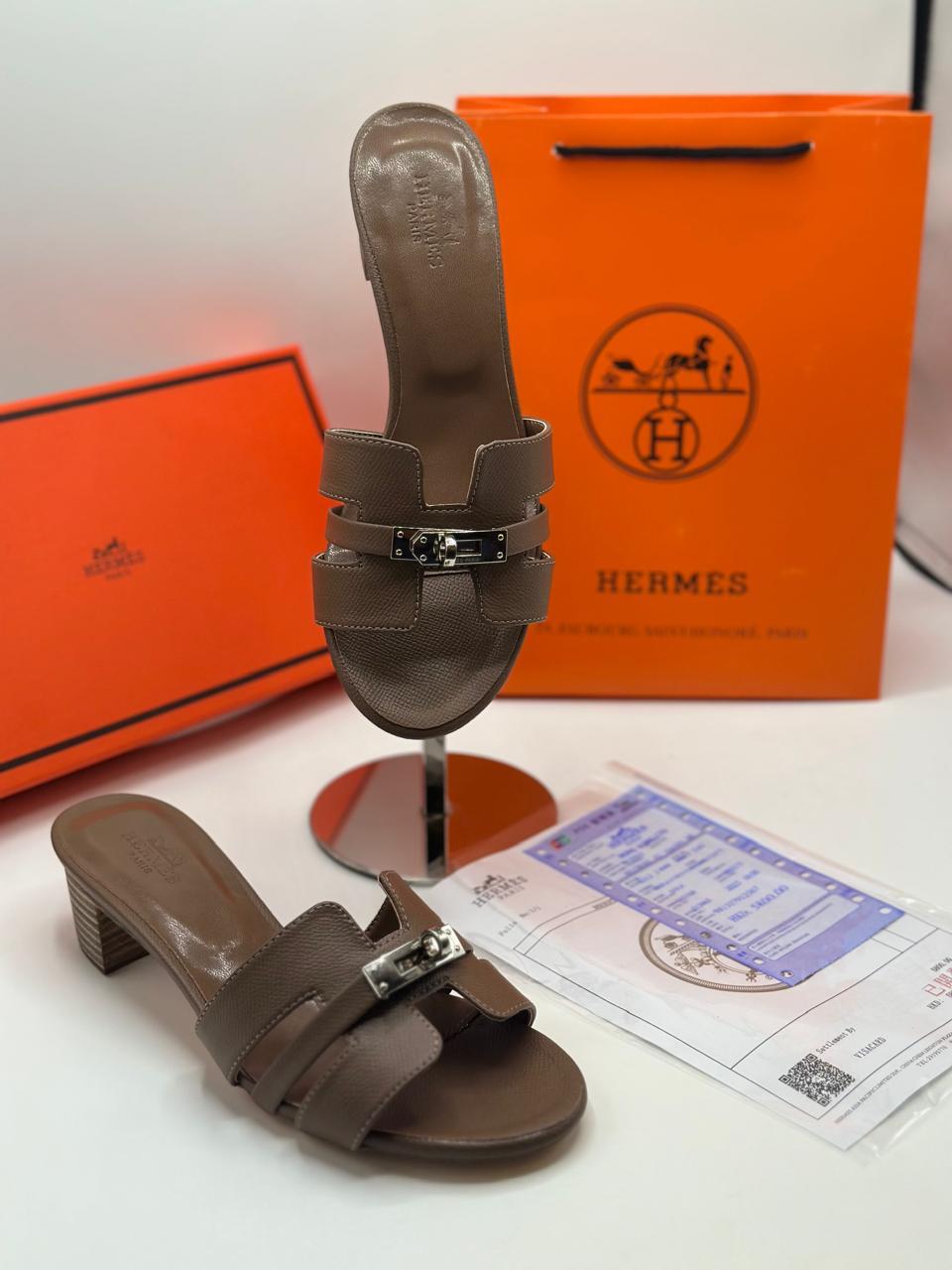 Hermes Berkin Signature Block Heels