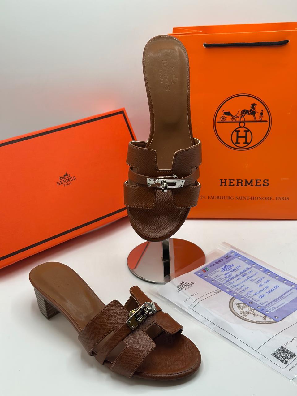 Hermes Berkin Signature Block Heels