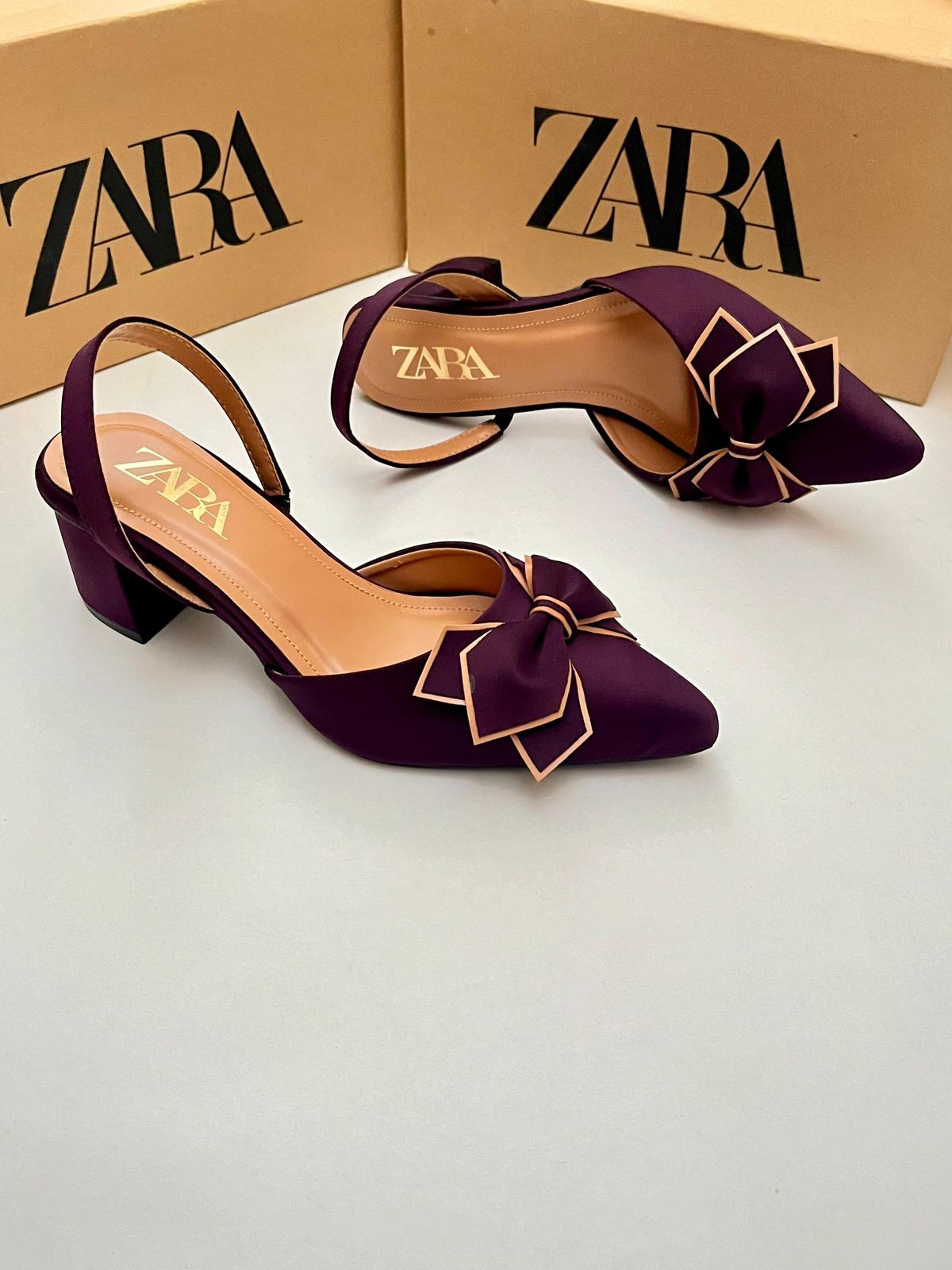 Zara Bow Flip Block Heel