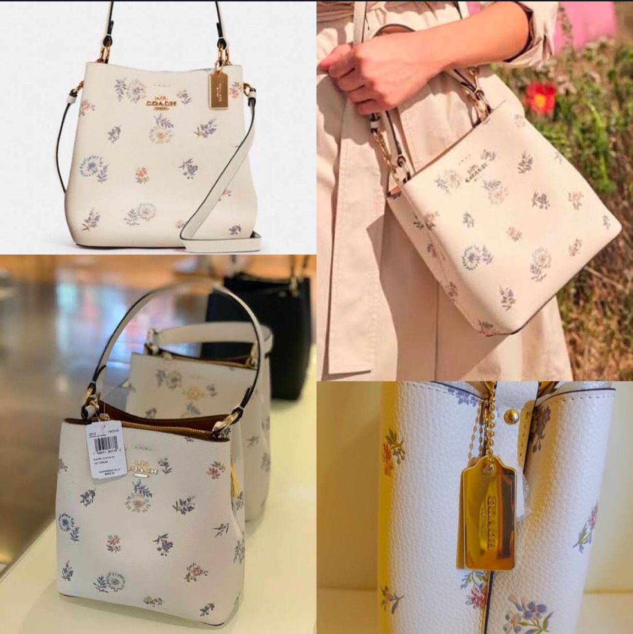 Coach Small Town Floral Bucket Bag