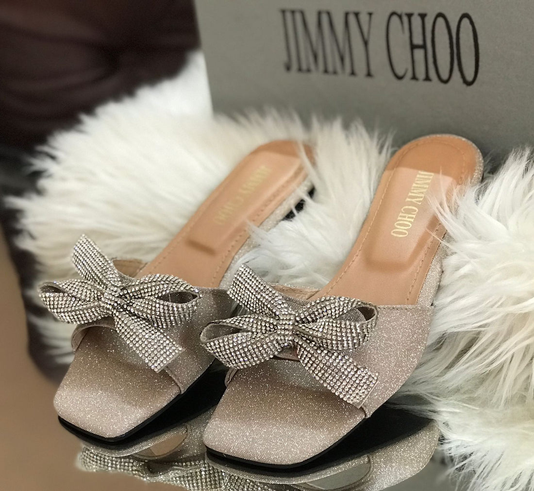 Jimmy Choo Bow Embelished Flats
