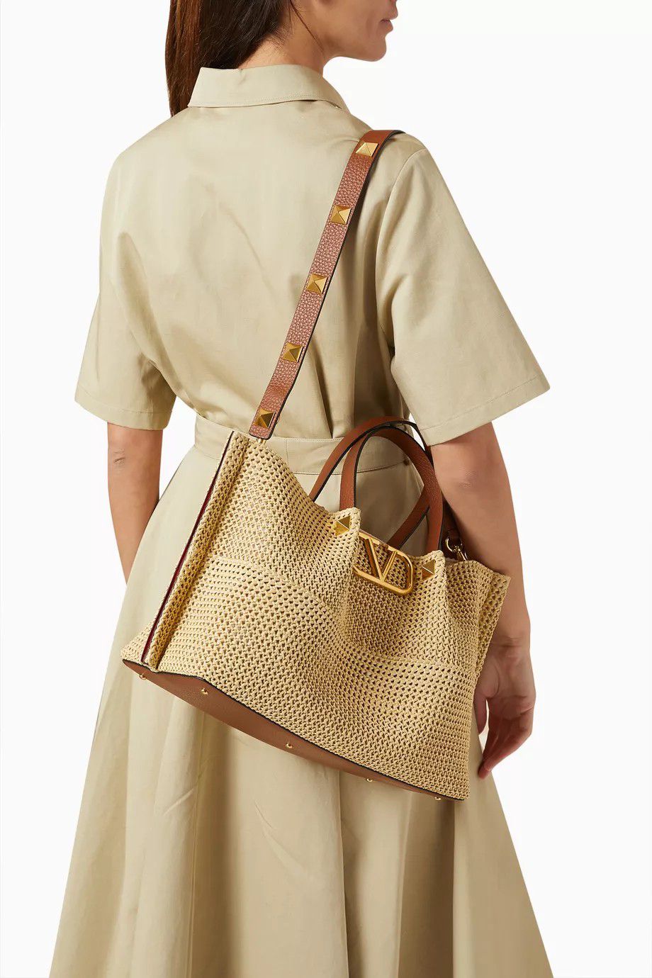 Valentino Garavani Medium Summer Straw Tote Bag