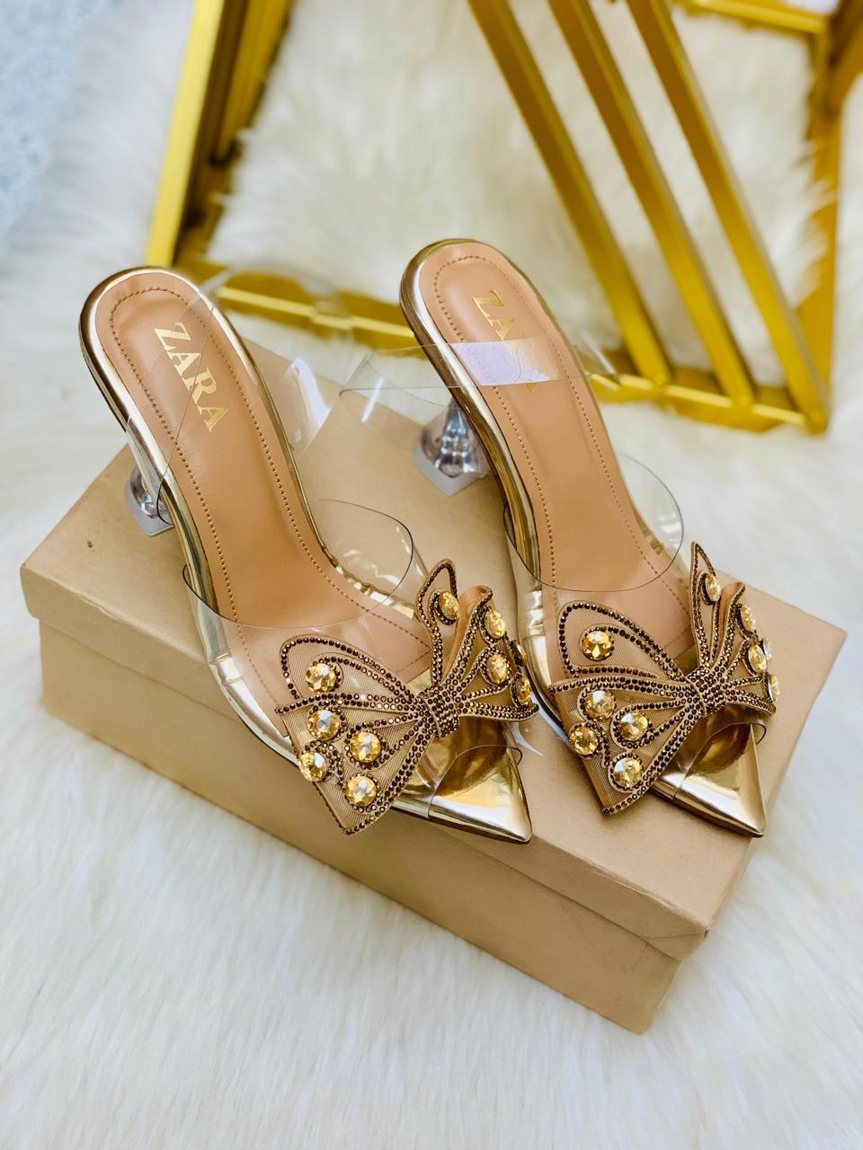 Zara Signature Butterfly Heels