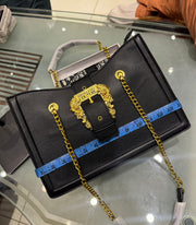 Versace Jeans Couture Buckle-Detailed Top Handle Bag