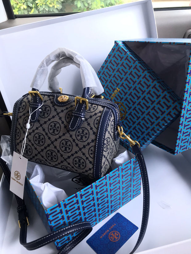 Tory Burch Small Canvas Signature Crossbody with Strap