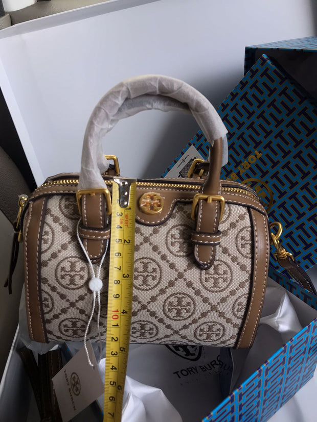Tory Burch Small Canvas Signature Crossbody with Strap