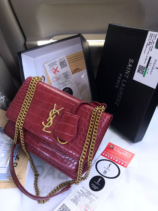 Saint Laurent Crocodile Patent Crossbody