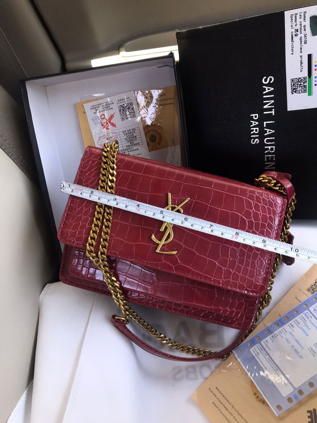 Saint Laurent Crocodile Patent Crossbody