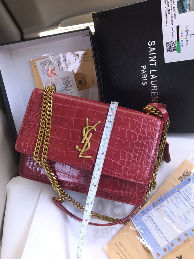 Saint Laurent Crocodile Patent Crossbody