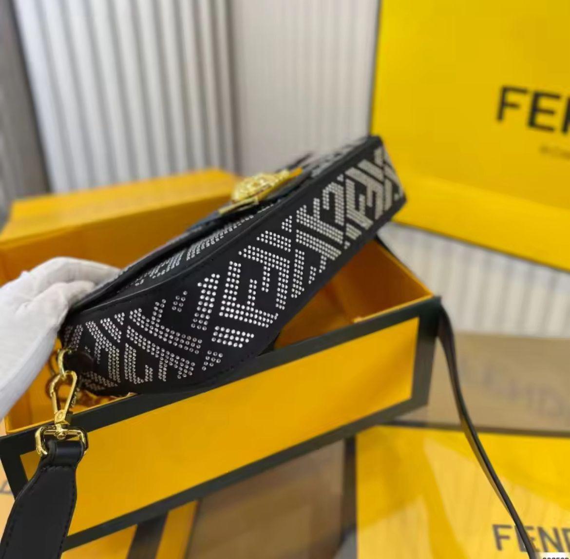 Fendi X Versace Crystal Baguette Shoulder Bag
