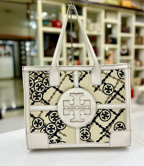 Chevron Leather MM Tote