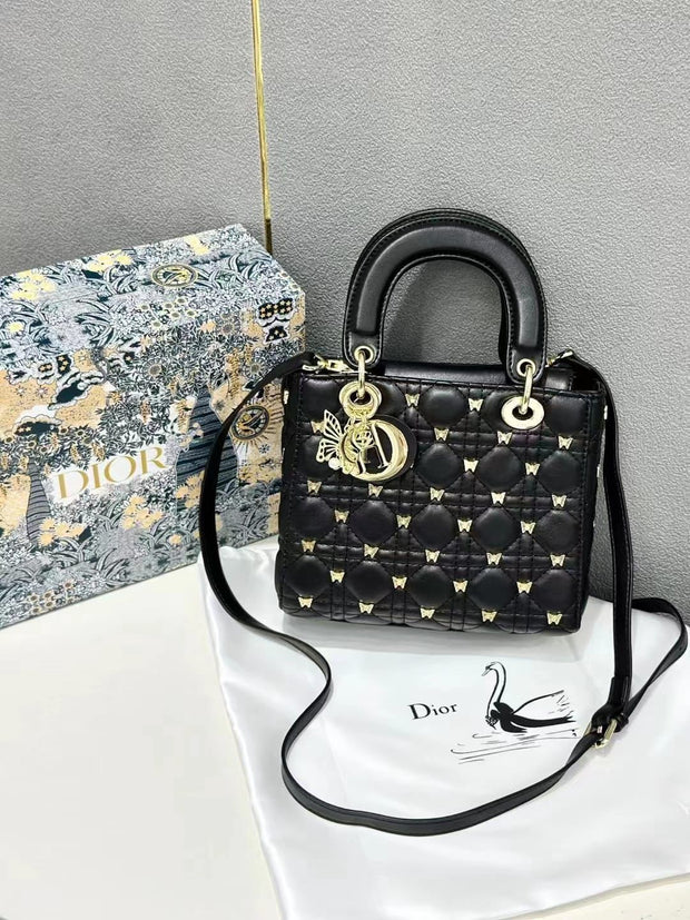 Mini Lady Dior with Gold Charms