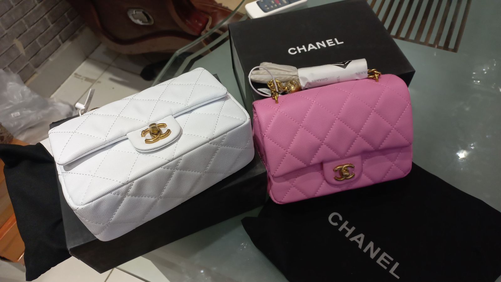 CHANEL Sweetheart Caviar Mini Flap