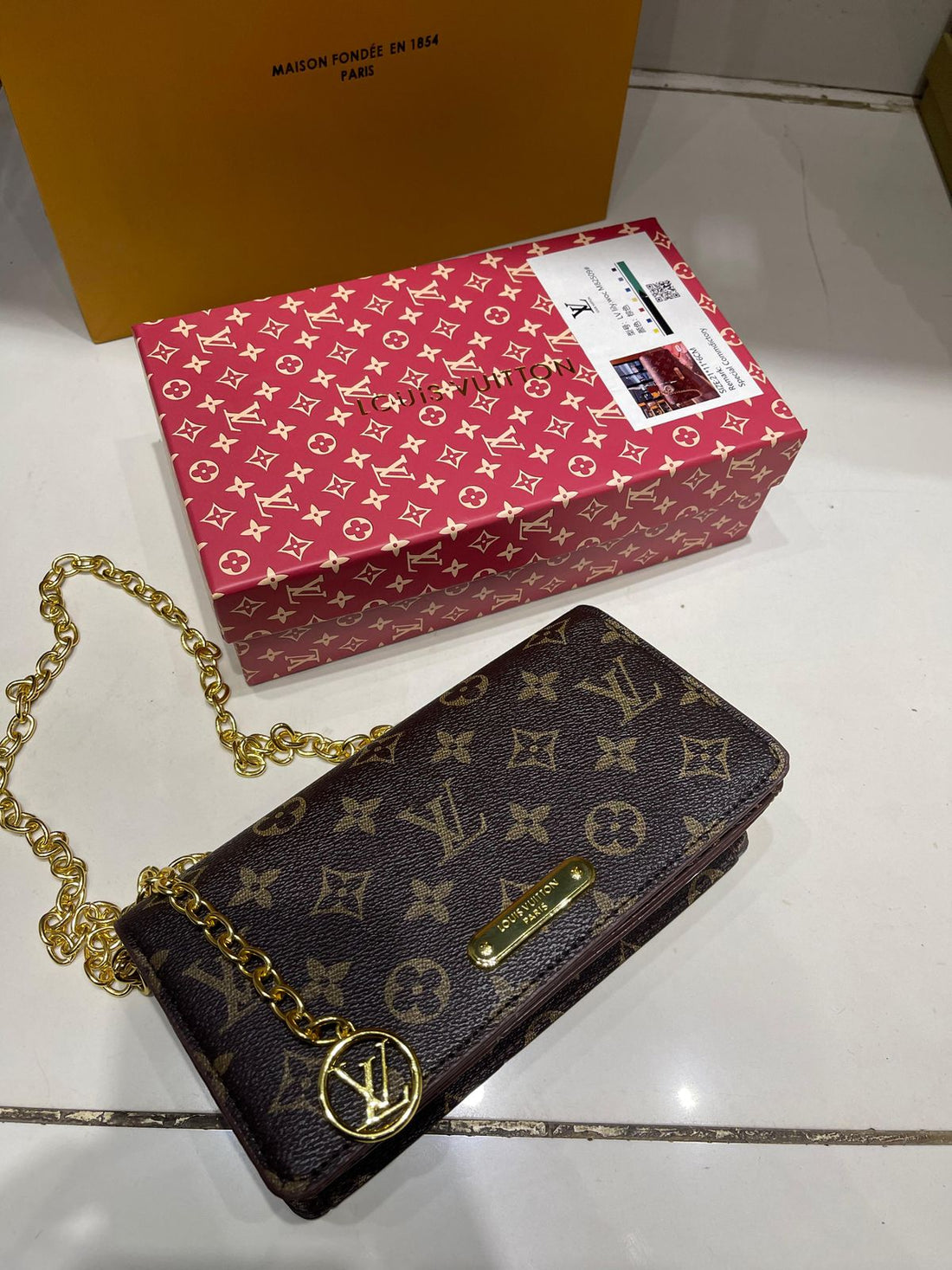 Louis Vuitton Monogram Lilly Wallet On Chain