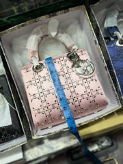 Cannage Crystal Satin Lady Bag