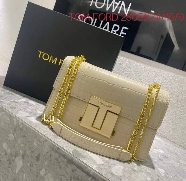 Tom Ford Logo-Embossed Messenger Bag