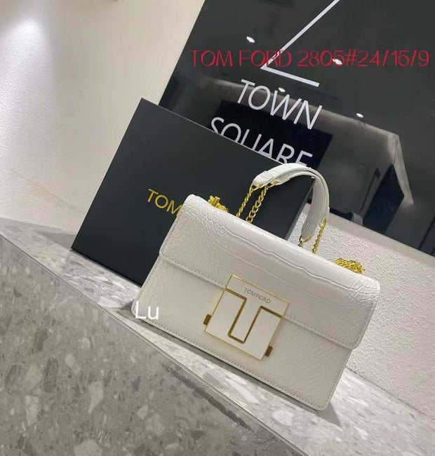 Tom Ford Logo-Embossed Messenger Bag