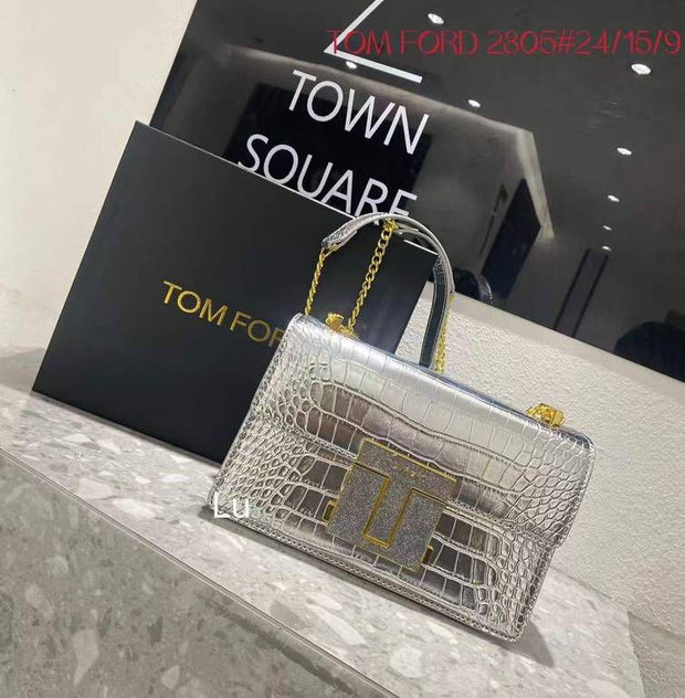 Tom Ford Logo-Embossed Messenger Bag