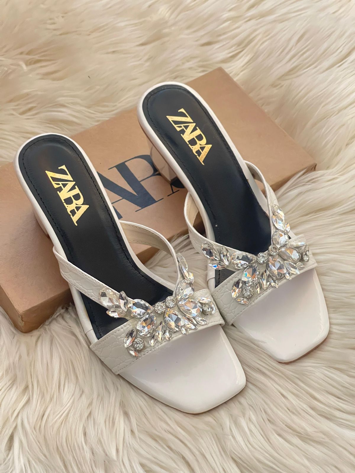 Zara Block-Heeled Sandals