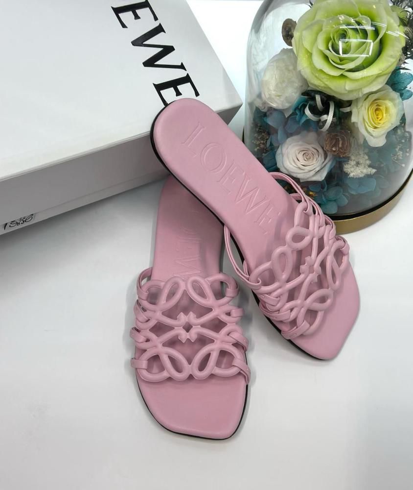 Loewe Petal Anagram Slide Sandals