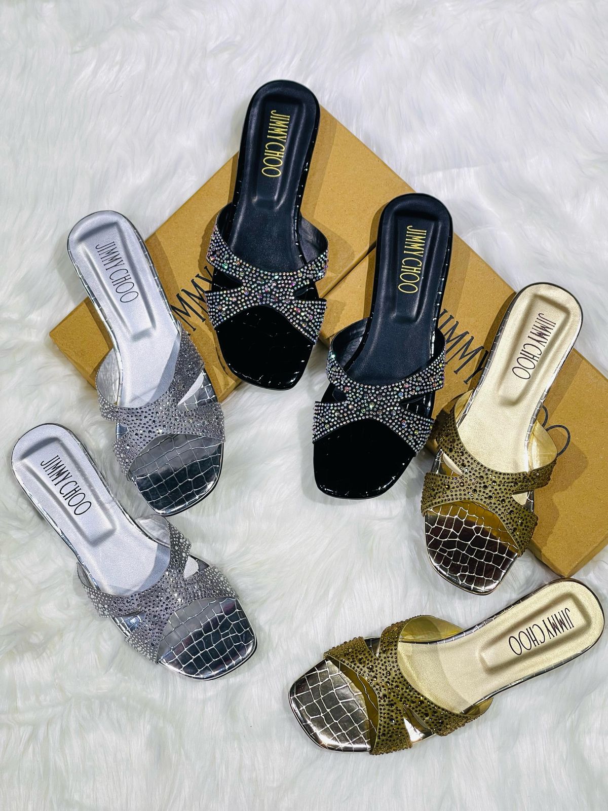 Jimmy Choo Vobe Stone Flats