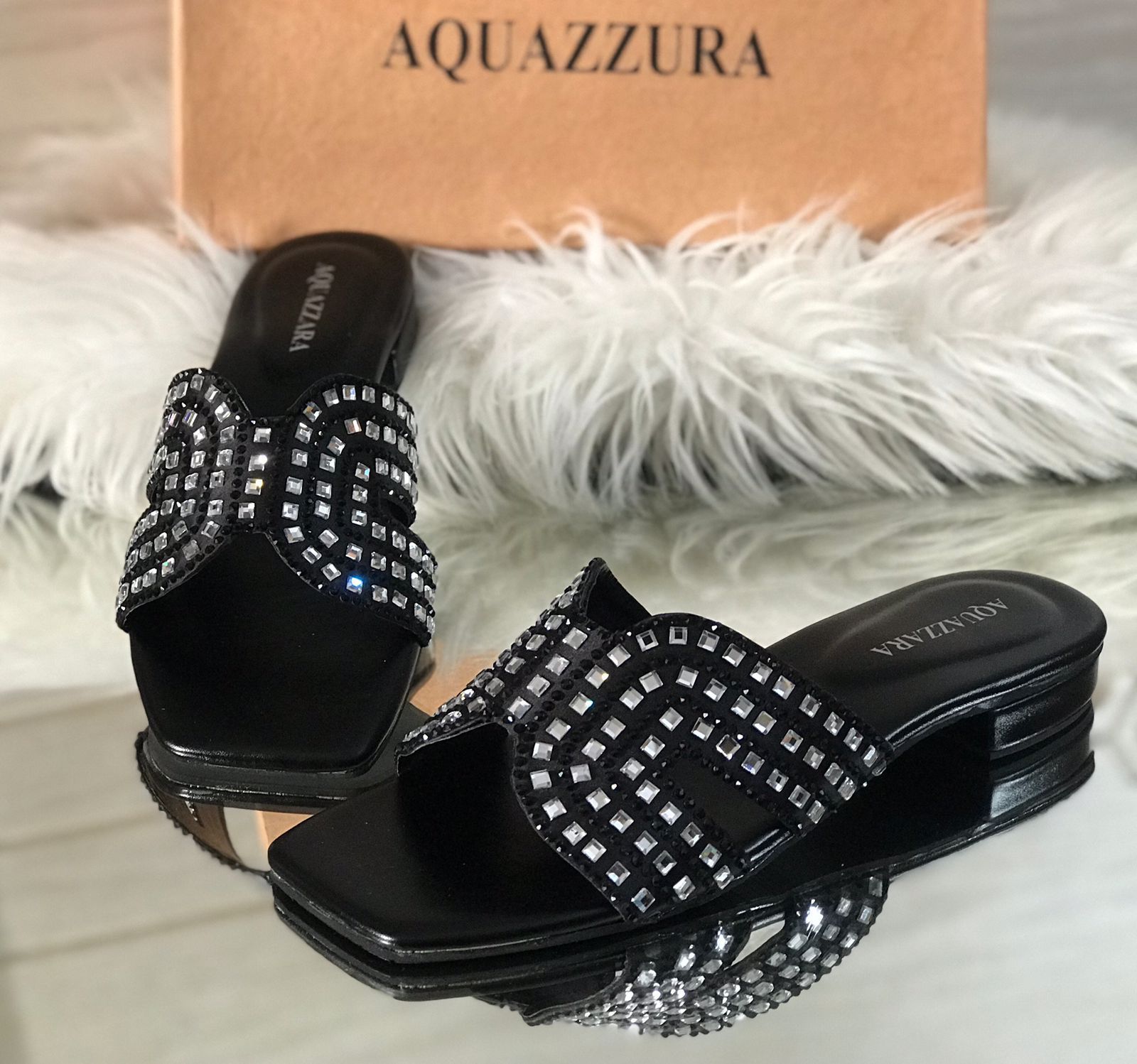 Aquazzura Slippers Crystal Stone