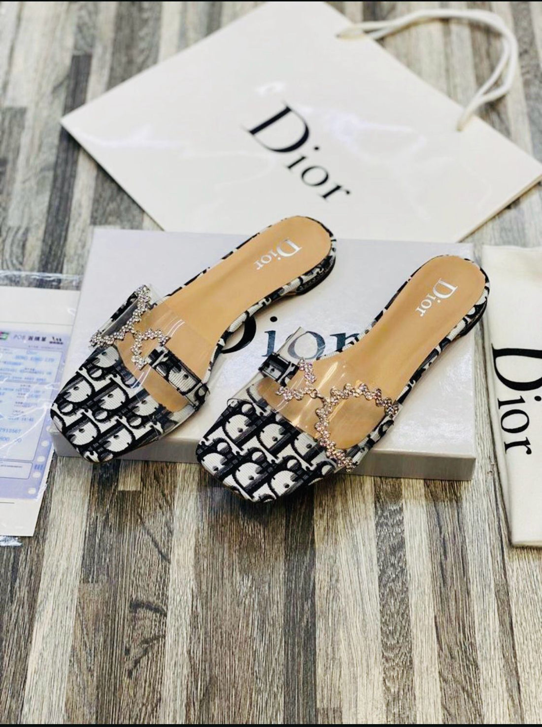 Dior D Buckle Slippers