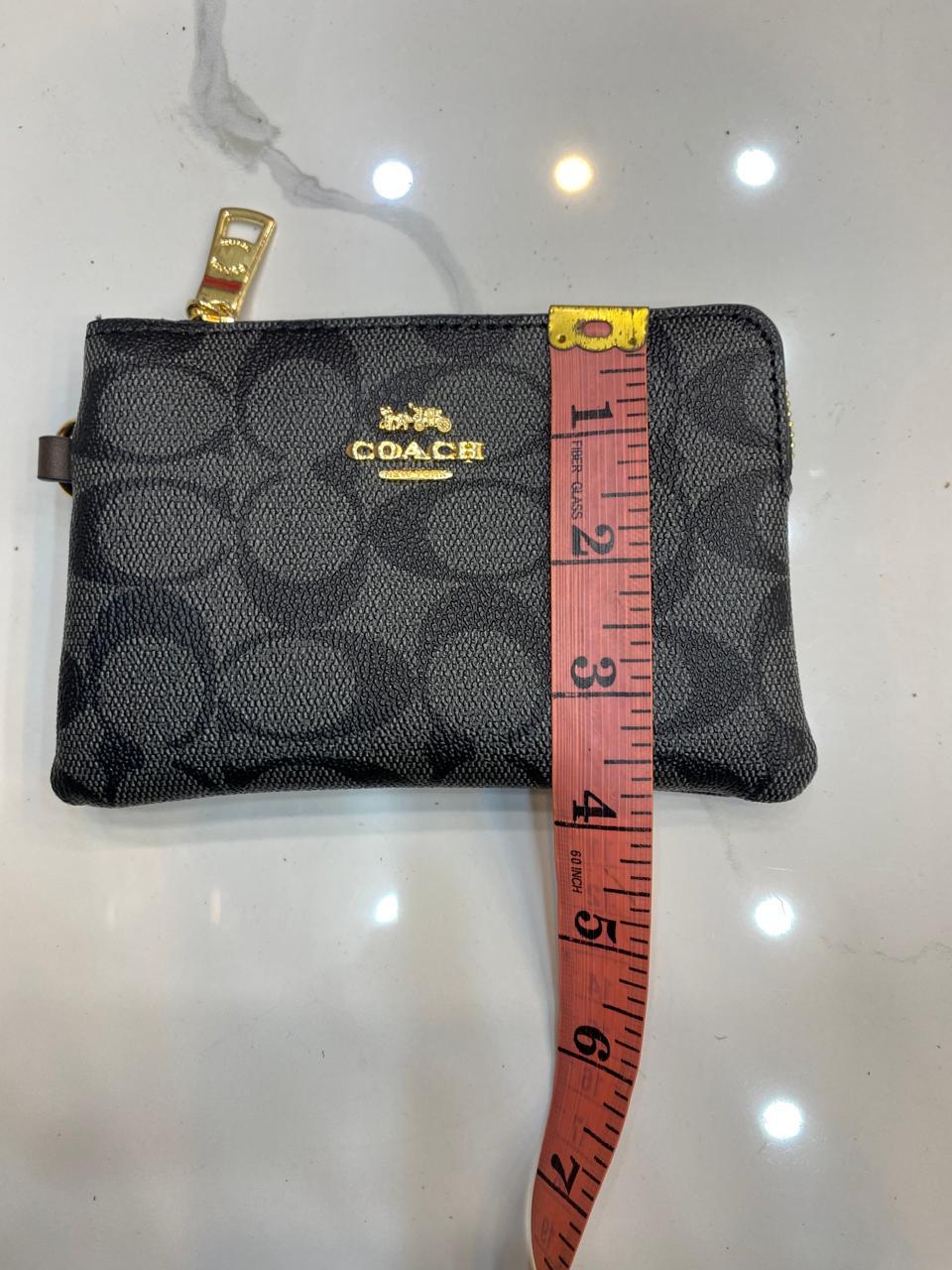 Coach Signature Canvas Corner Zip Wristlet